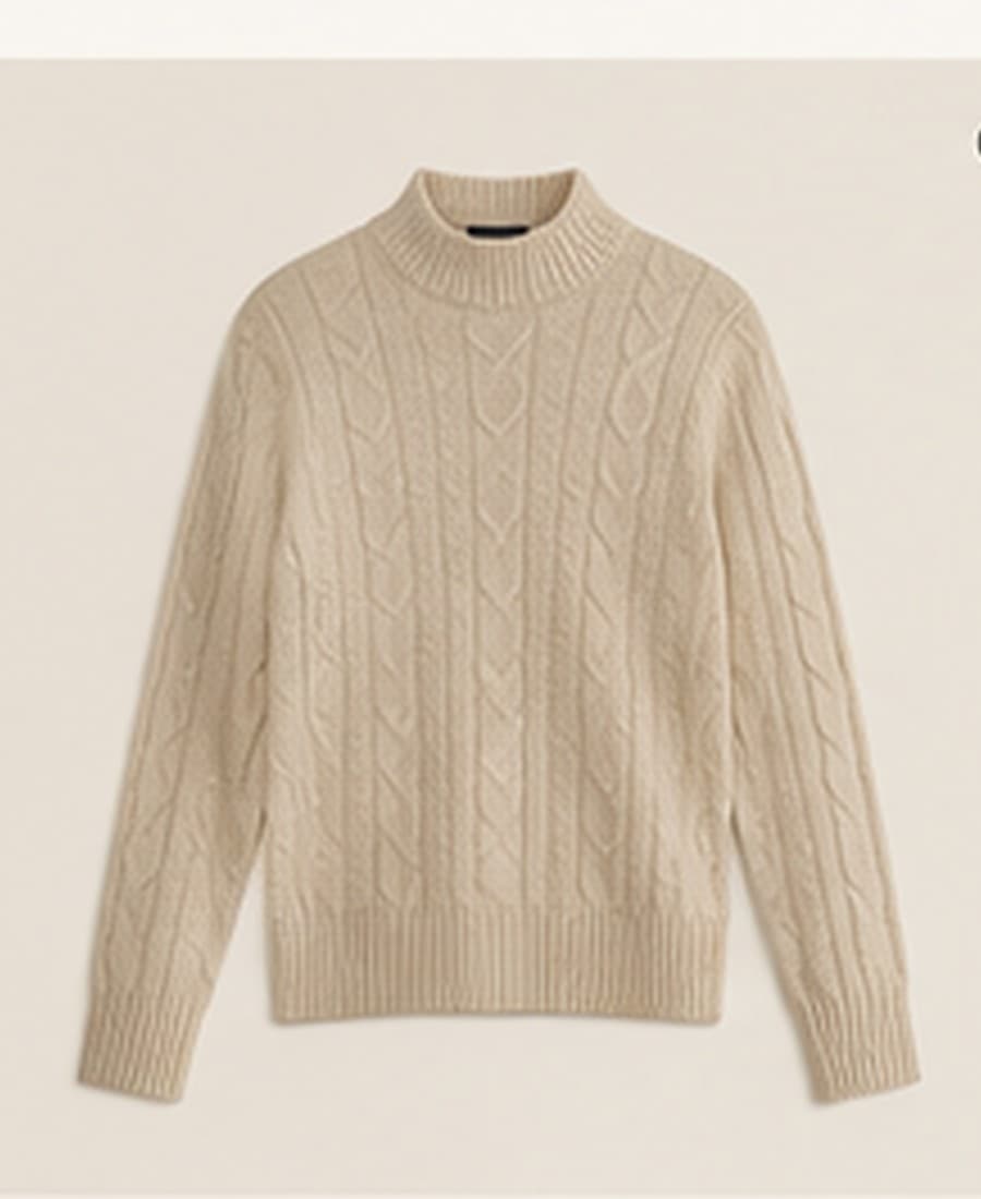 Cable Knit Crew 1