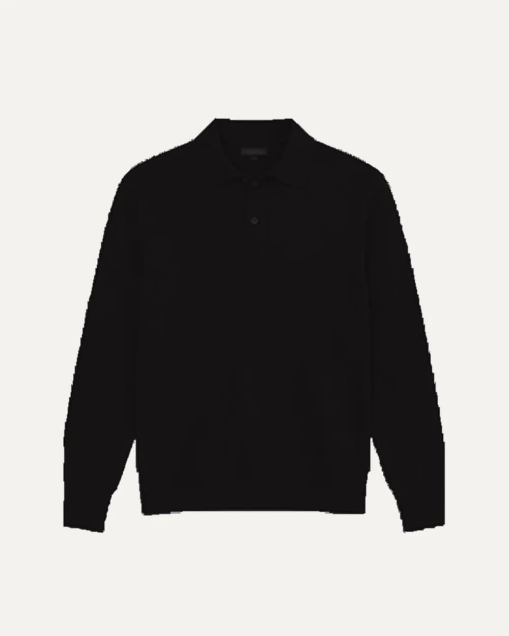 Zachte Gebreide Polo Black